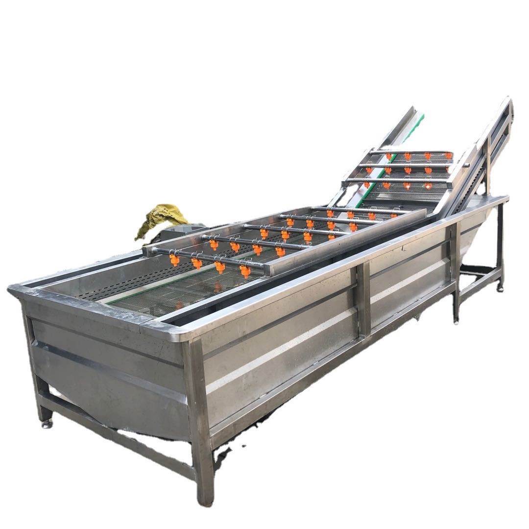 商用蔬菜气泡清洗机 全自动蔬菜水果清洗机 叶菜类净菜加 工流水线图4