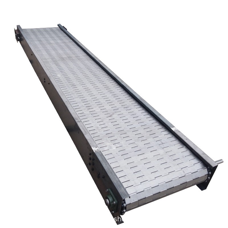 不锈钢链板输送机小型散装化肥输送机304果蔬清洗烘干链板输送机图5