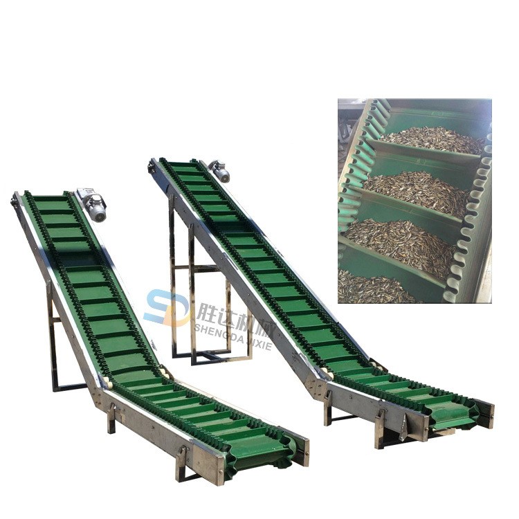 爬坡输送机流水线皮带小型传送带食品提升上料传送机装货输送带图5