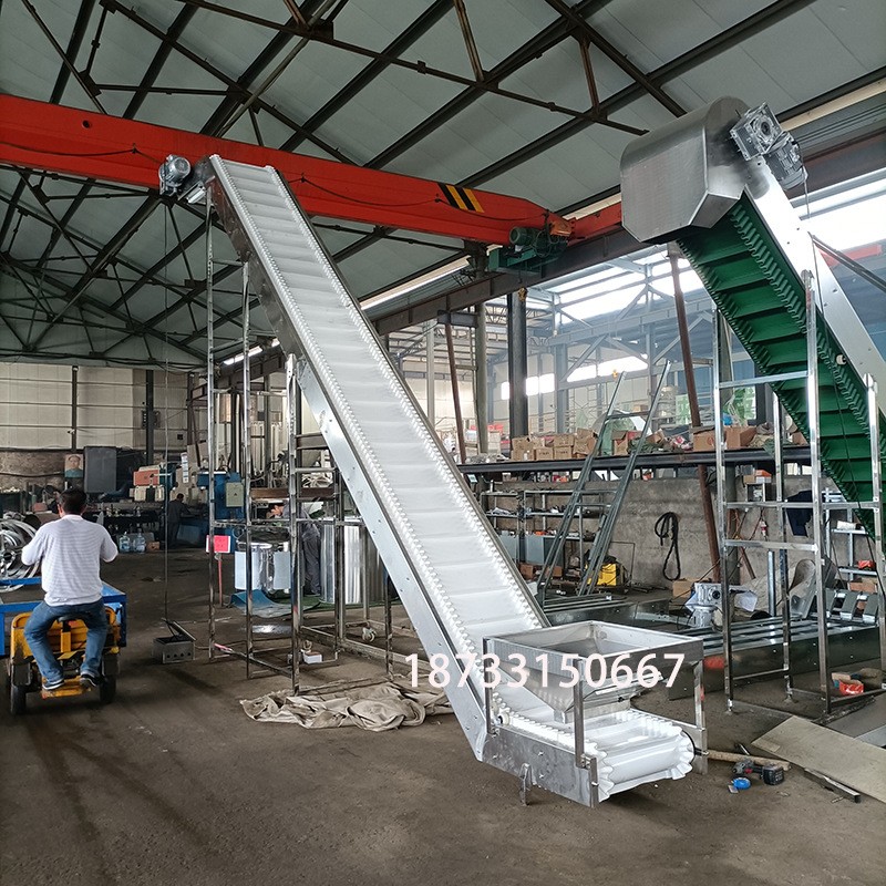 爬坡输送机流水线皮带小型传送带食品提升上料传送机装货输送带图4