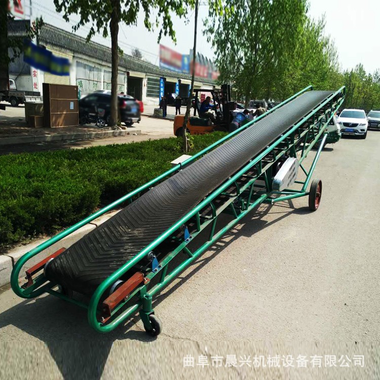 移动方管伸缩输送机粮食升降输送皮带机爬坡防滑伸缩运送机械厂家图3