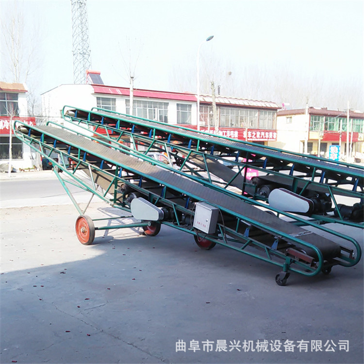 移动方管伸缩输送机粮食升降输送皮带机爬坡防滑伸缩运送机械厂家