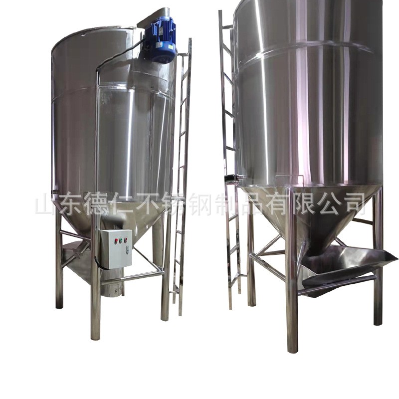 山东供应不锈钢饲料混合机 立式拌料机 加热烘干塑料颗粒搅拌机图5