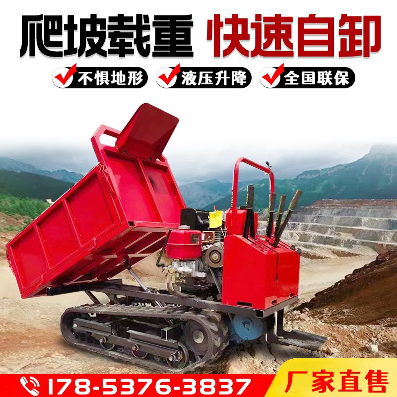 履带运输车 小型2吨3吨全地形自卸果园山地农用爬山虎 履带运输车图2