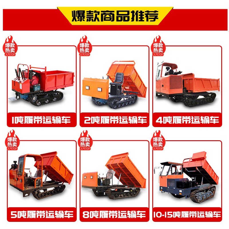 履带运输车 小型2吨3吨全地形自卸果园山地农用爬山虎 履带运输车图5