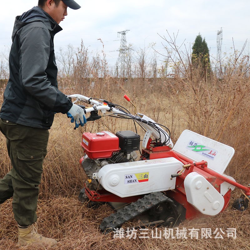768除草机 汽油手扶自走式割草机 草坪碎草机 果园履带式图4