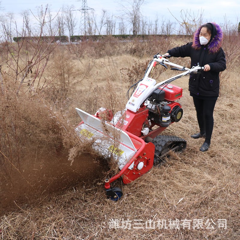 768除草机 汽油手扶自走式割草机 草坪碎草机 果园履带式图5