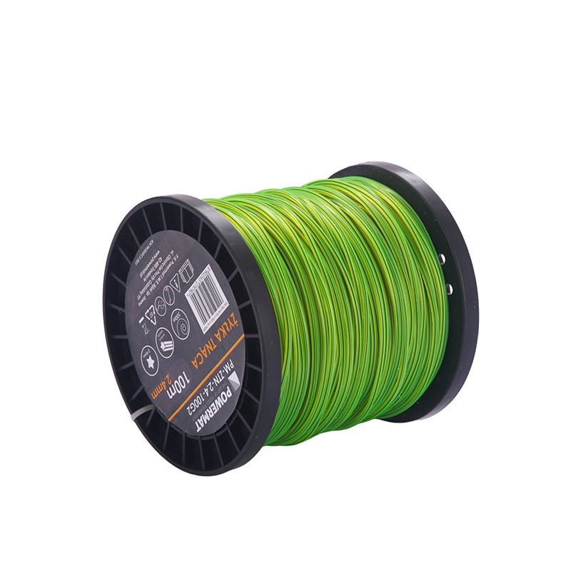 2.4*100m绿色线轴圆形尼龙打草绳 线轴割灌机打草机割草线批发图3