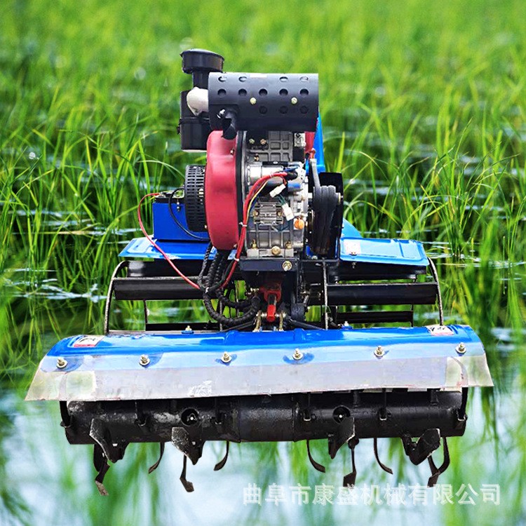 2023新款水田机 七郎四驱微耕机 多功能稻田旋耕机 拖拉机价格图2