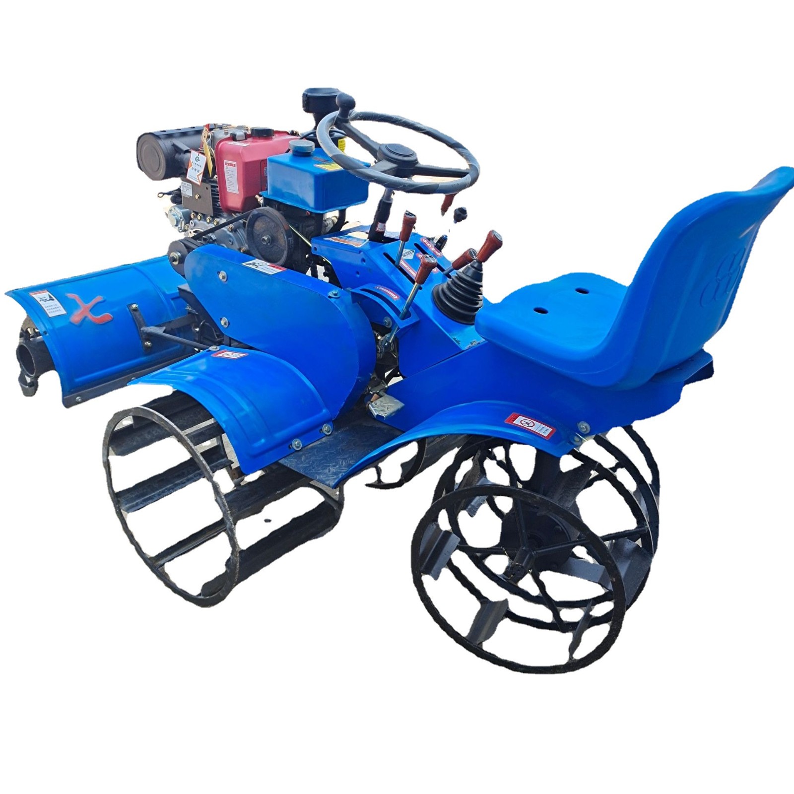 2023新款水田机 七郎四驱微耕机 多功能稻田旋耕机 拖拉机价格图5