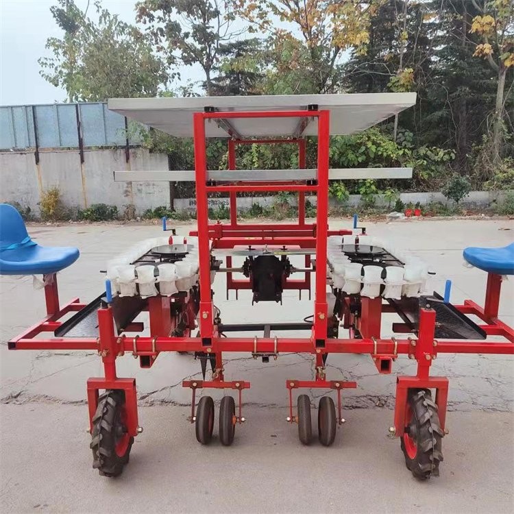 悬挂两行移栽机 辣椒番茄秧苗 半自动栽植机 效率高 华沃图4