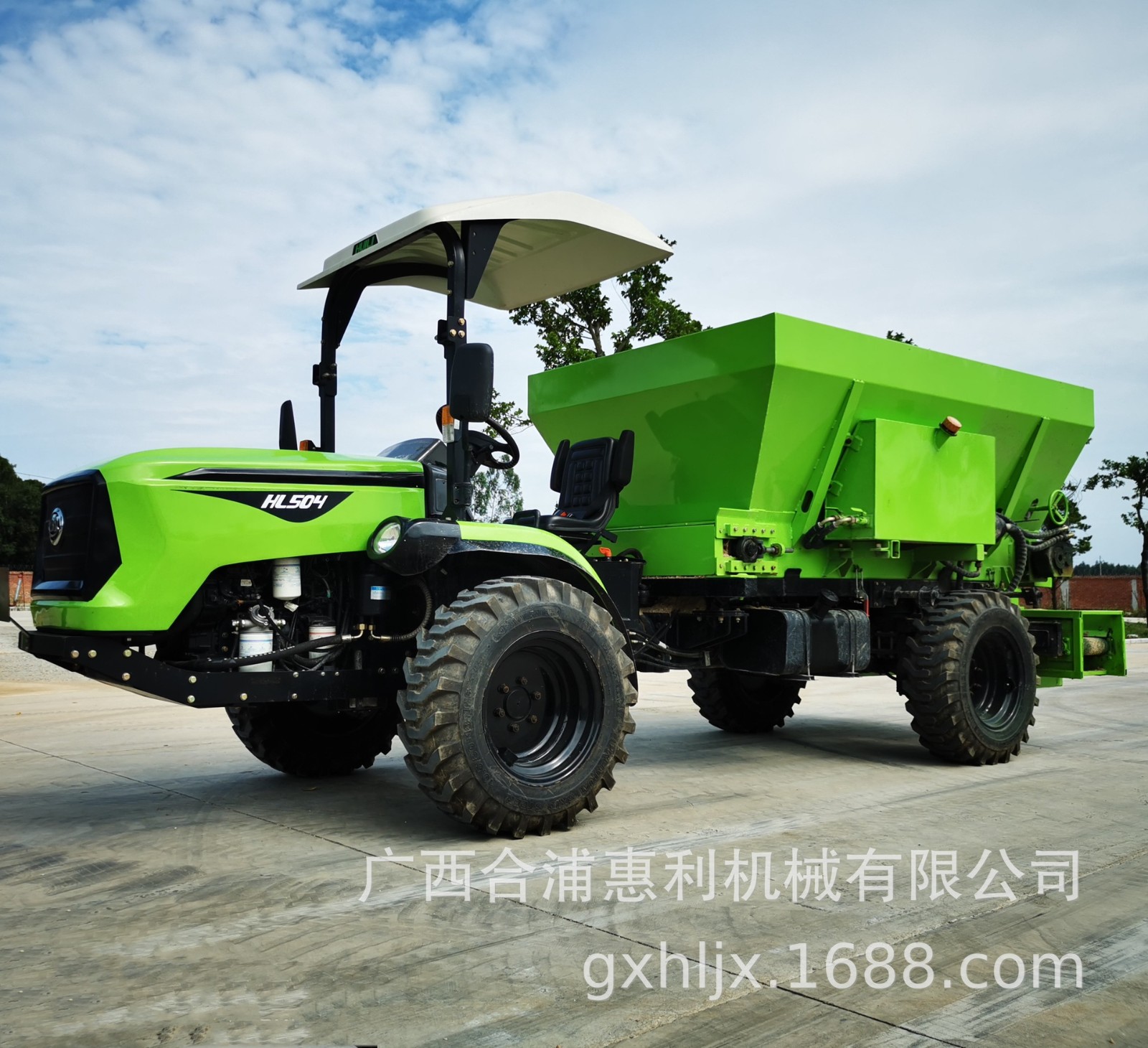 HL504惠利牌折腰小转弯半径田间作业犁地撒肥机多功能作业拖拉机