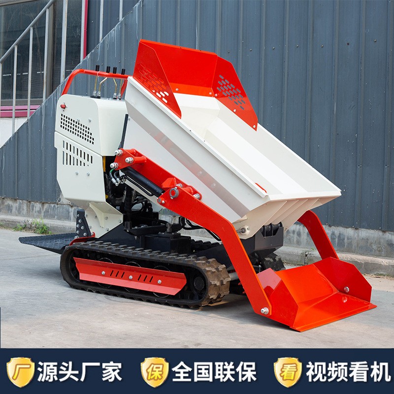 爬山虎履带运输车 多功能全地形装卸车农用果园拖拉机山地自卸车