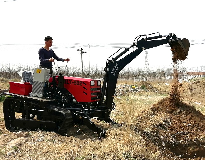 50马力履带拖拉机旋耕机带挖机果园农用耕地拖拉机大型农业机械图4