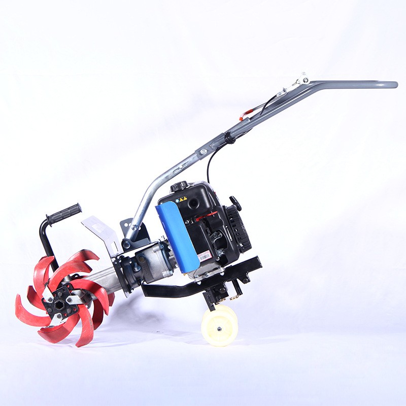 新款小型手推式微耕机农用汽油旋耕机多功能家用翻土机现货批发图2