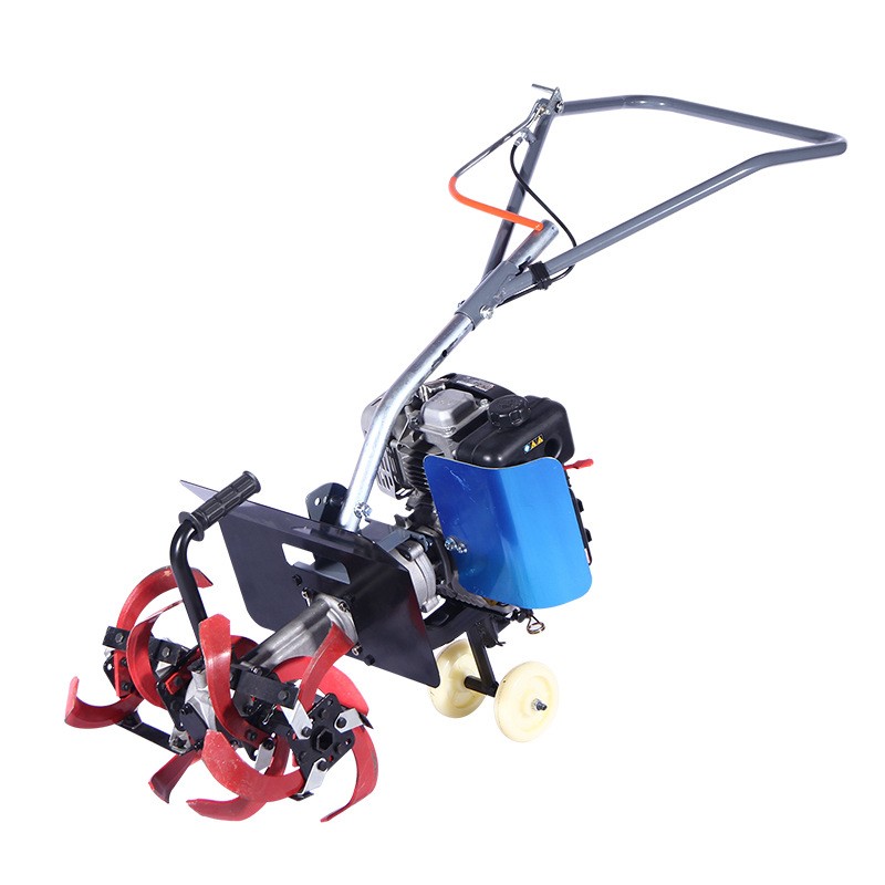 新款小型手推式微耕机农用汽油旋耕机多功能家用翻土机现货批发图5