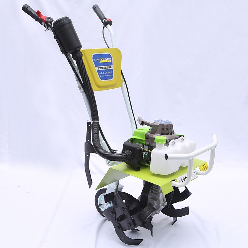 二冲程便携汽油微耕机家用果园松土开沟机农用小型手扶除草机批发图4