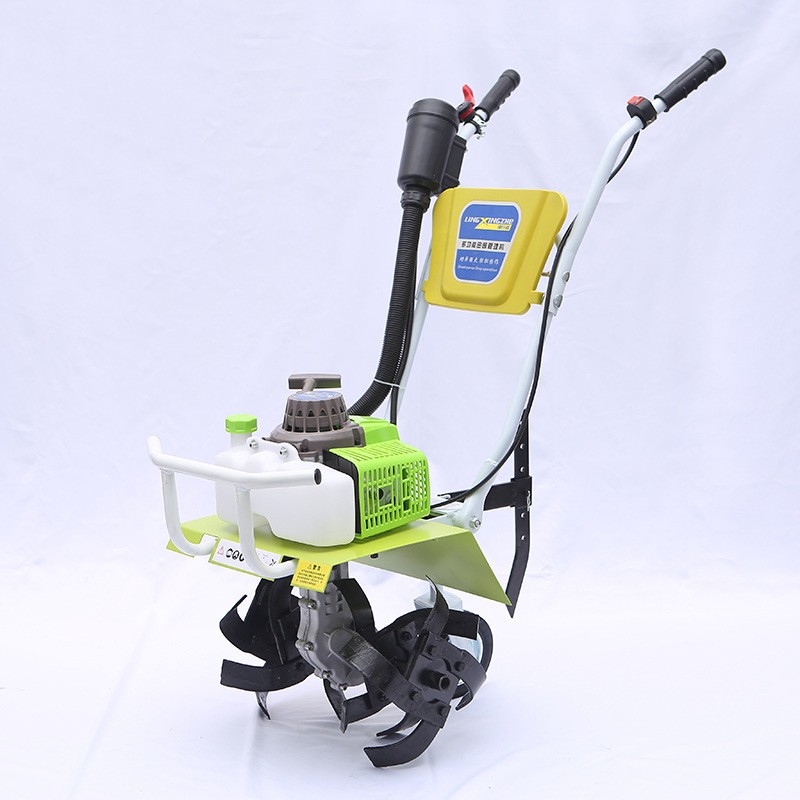 二冲程便携汽油微耕机家用果园松土开沟机农用小型手扶除草机批发图2