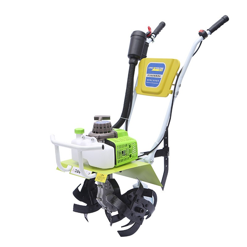 二冲程便携汽油微耕机家用果园松土开沟机农用小型手扶除草机批发图5
