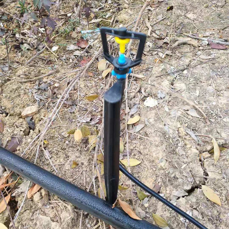 地插微喷节水灌溉大棚用旋转喷头 喷洒均匀园林绿化用地插微喷图4
