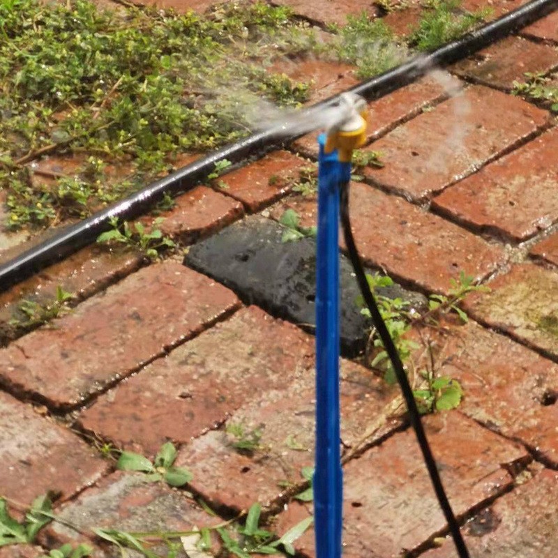 地插微喷节水灌溉大棚用旋转喷头 喷洒均匀园林绿化用地插微喷图5