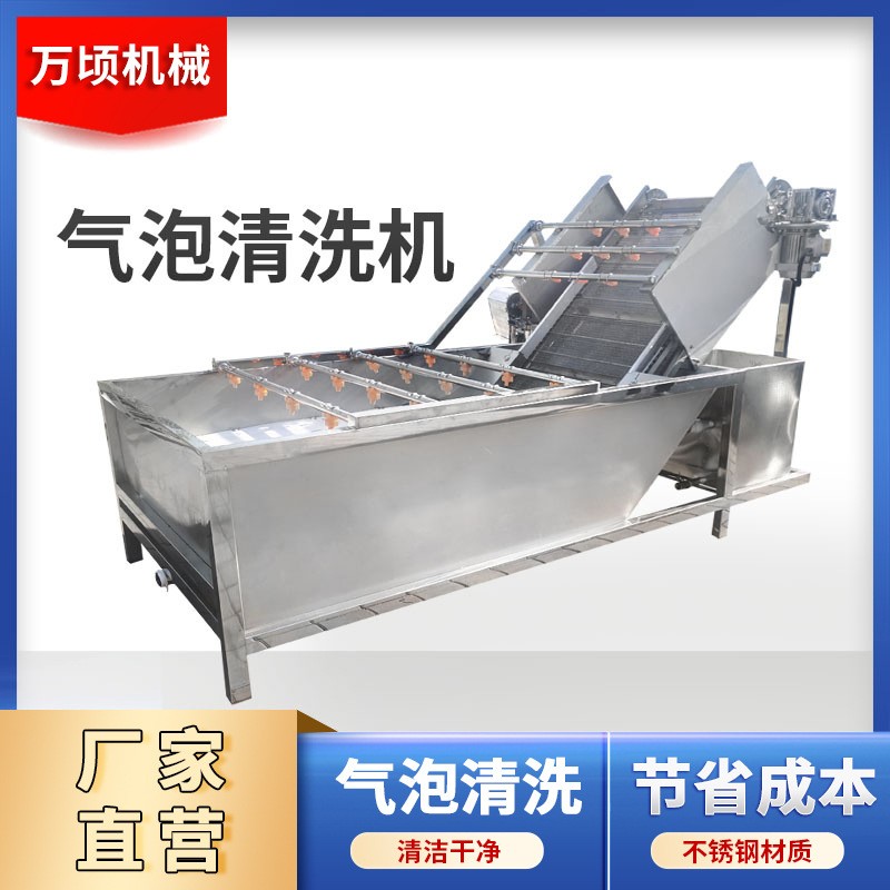 苹果气泡式清洗机 大型苹果气泡清洗机设备 不锈钢清洗苹果机器图3