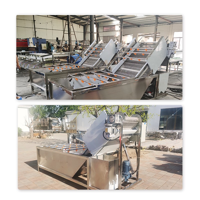 苹果气泡式清洗机 大型苹果气泡清洗机设备 不锈钢清洗苹果机器图4