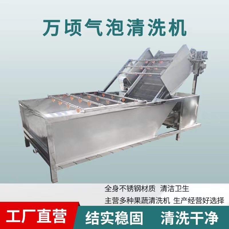 苹果气泡式清洗机 大型苹果气泡清洗机设备 不锈钢清洗苹果机器图2