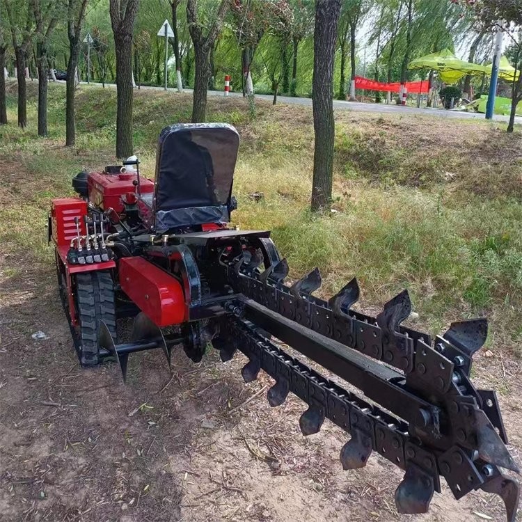 汽油 农业 耕宽400mm马力足 链式开沟机果园开槽机图3