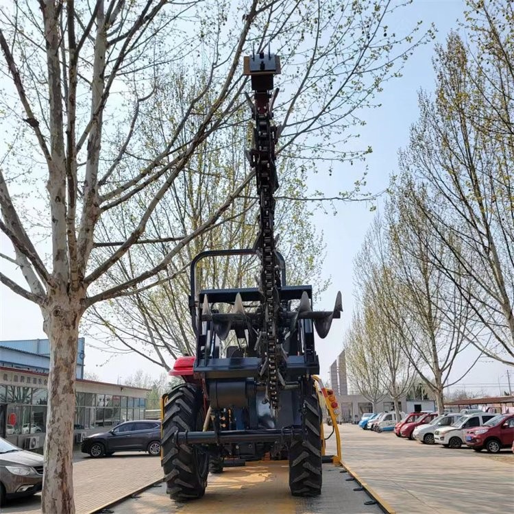 汽油 农业 耕宽400mm马力足 链式开沟机果园开槽机图2