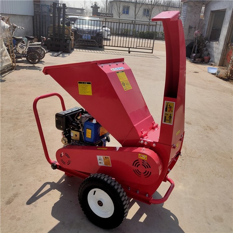 汽油卧式树枝粉碎机 移动式多功能枝条树叶粉碎干湿枝条碎枝机图2