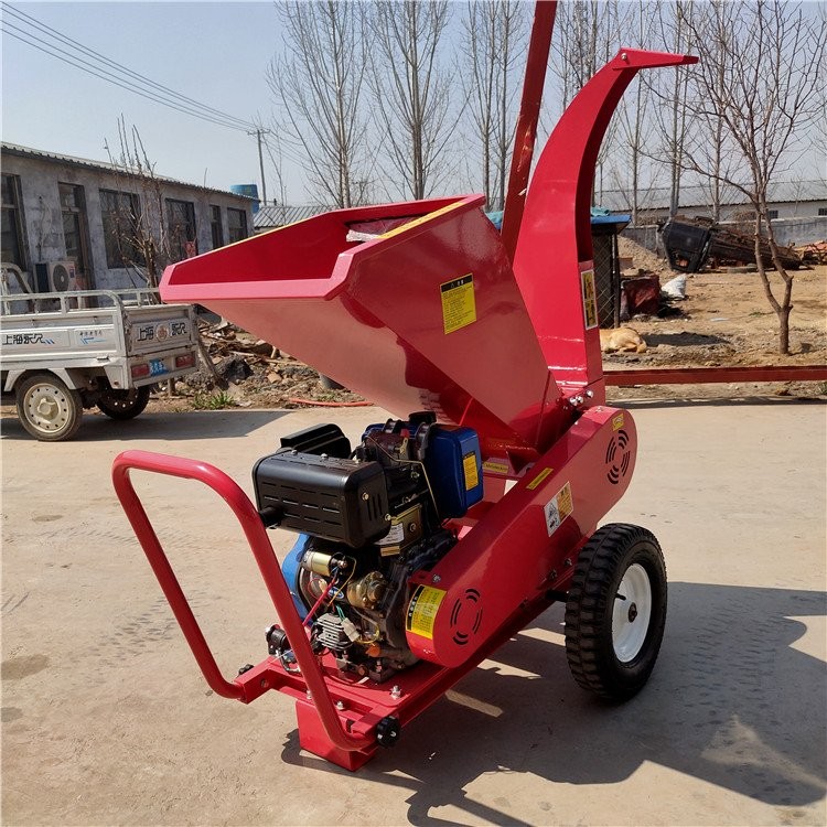 汽油卧式树枝粉碎机 移动式多功能枝条树叶粉碎干湿枝条碎枝机图5