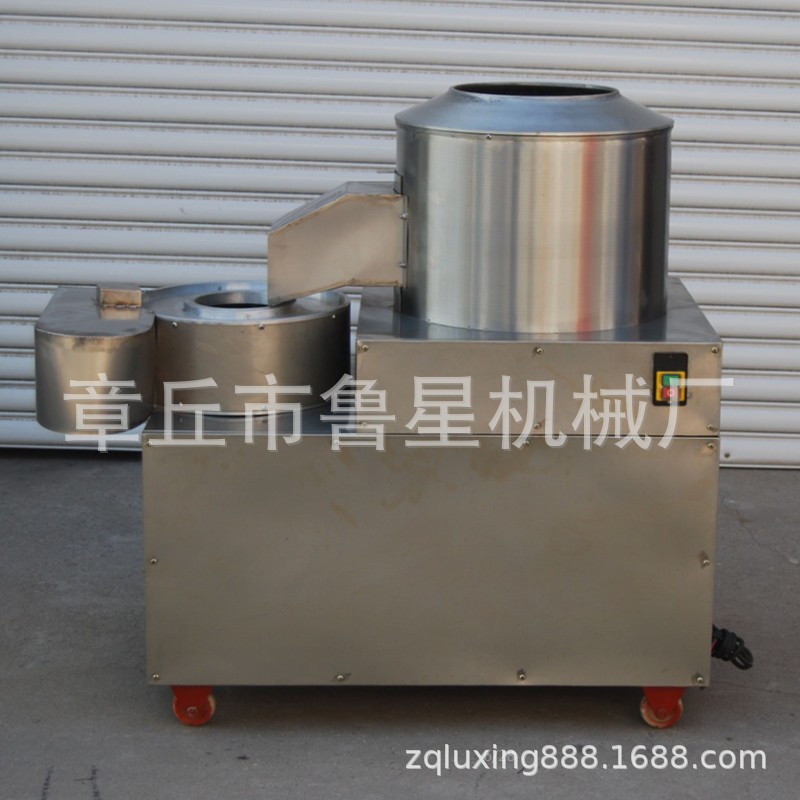现货供应土豆清洗脱皮切丝机 商用全自动土豆去皮切条一体机图3