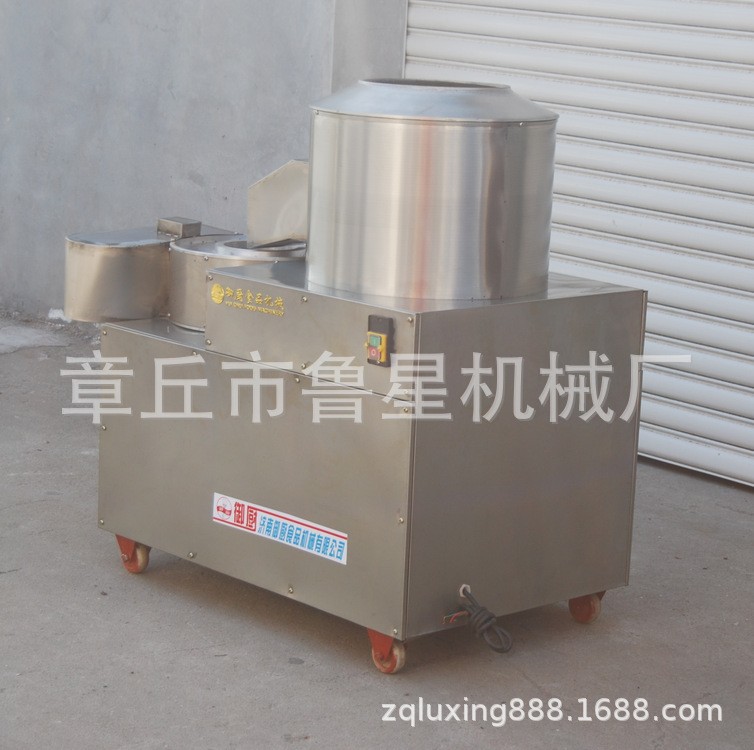 现货供应土豆清洗脱皮切丝机 商用全自动土豆去皮切条一体机图2