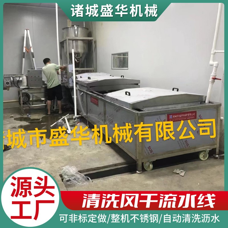 果蔬清洗机 喷淋式中药材气泡清洗机 洗菜机 叶菜类清洗流水线图2