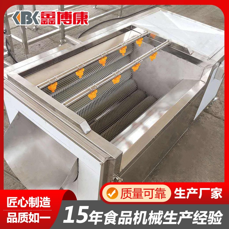 毛辊喷淋清洗机设备 根茎类蔬菜清洗机厂家 芋头去泥沙毛辊清洗机图3