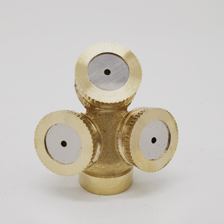 喷雾器铜喷头单双三八孔直弯高压雾化喷头农用电动喷雾器配件批发图3