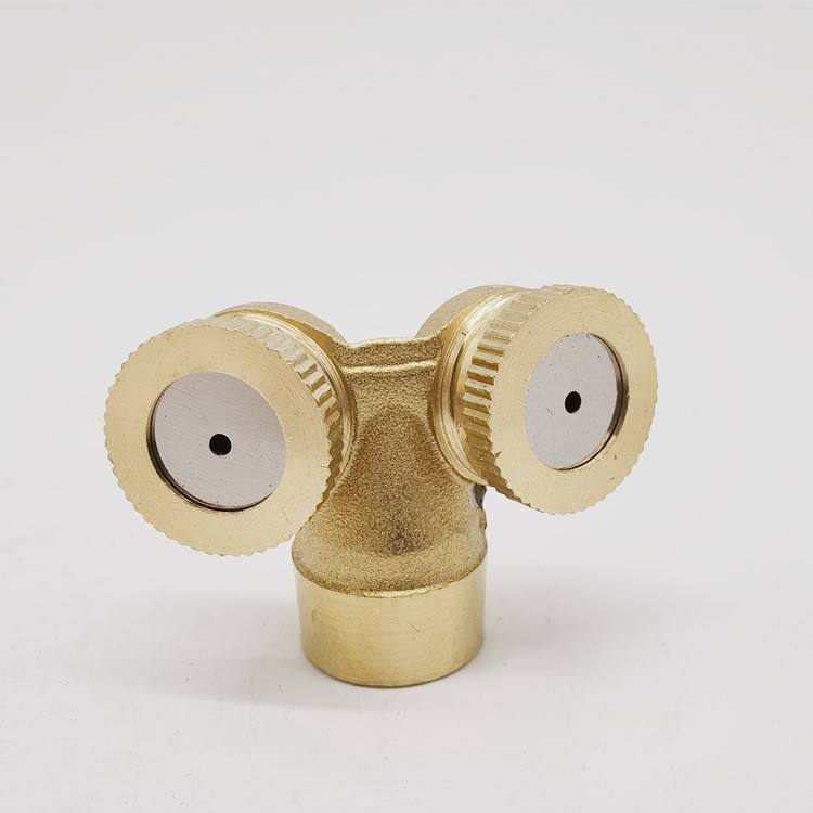 喷雾器铜喷头单双三八孔直弯高压雾化喷头农用电动喷雾器配件批发图2