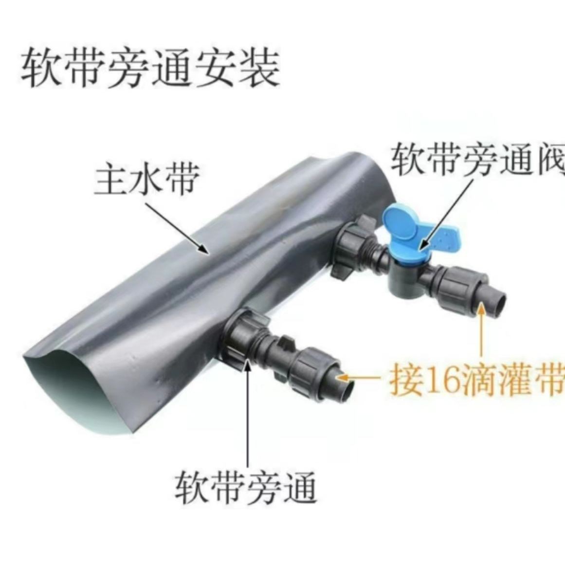 山东厂家销售旁通阀 AK款农业灌溉开关阀门 PE软带旁通阀图4