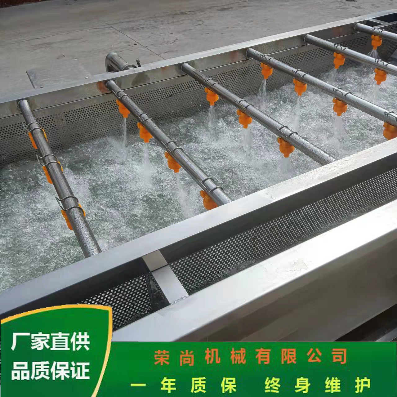 荣尚喷淋式果蔬清洗机 叶类蔬菜高压气泡清洗机 清洗设备图4