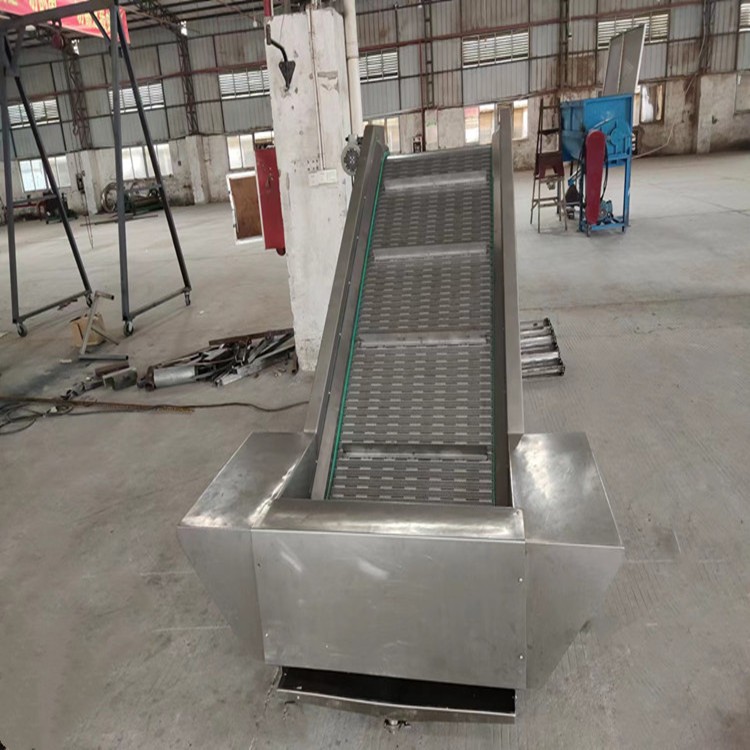 清洗线速冻线链板输送机移动式不锈钢链板式提升机沥水脱水链板机图2