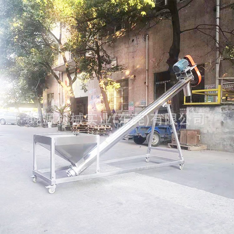 粉体螺杆上料机 食盐输送机 塑料颗粒喂料机 不锈钢螺旋上料机图2