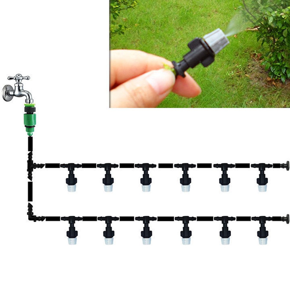 简易微型10米12喷头花园灌溉浇花套装 家庭花园 盆栽绿植浇水组合图4