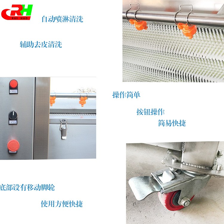 果蔬食品喷淋式清洗机 全自动气泡清洗机图4