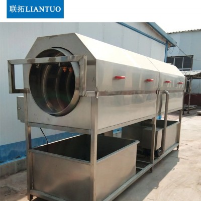 全自动中药材滚筒清洗机洗袋机滚筒洗鱼机大姜山药红枣清洗设备