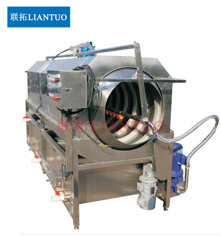 全自动中药材滚筒清洗机洗袋机滚筒洗鱼机大姜山药红枣清洗设备图5