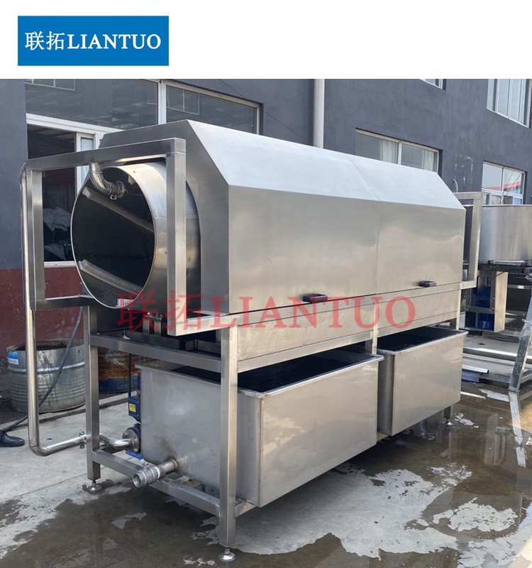 全自动中药材滚筒清洗机洗袋机滚筒洗鱼机大姜山药红枣清洗设备图4