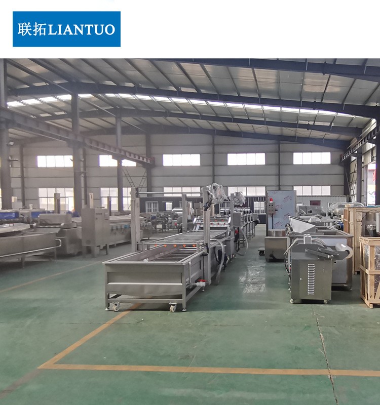 厂家直销中央厨房蔬菜清洗机果蔬清洗成套设备净菜加工清洗流水线图2