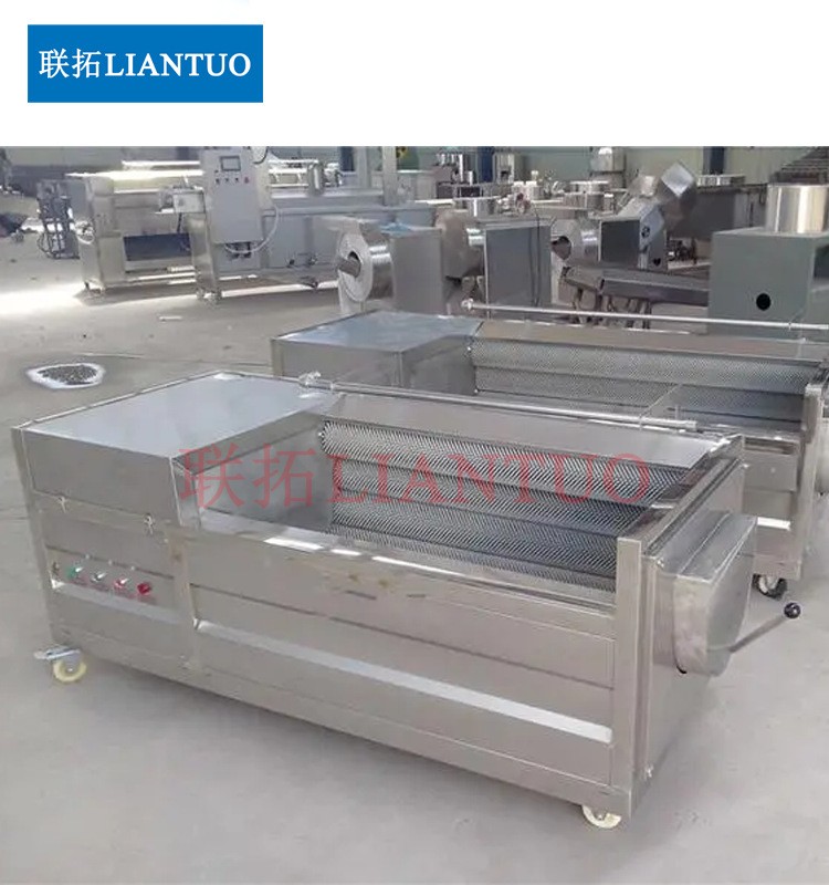 商用毛刷土豆清洗机 红薯西洋参黄精清洗去皮设备 全自动洗药机图2