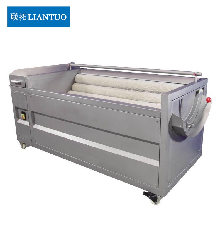 商用毛刷土豆清洗机 红薯西洋参黄精清洗去皮设备 全自动洗药机图5